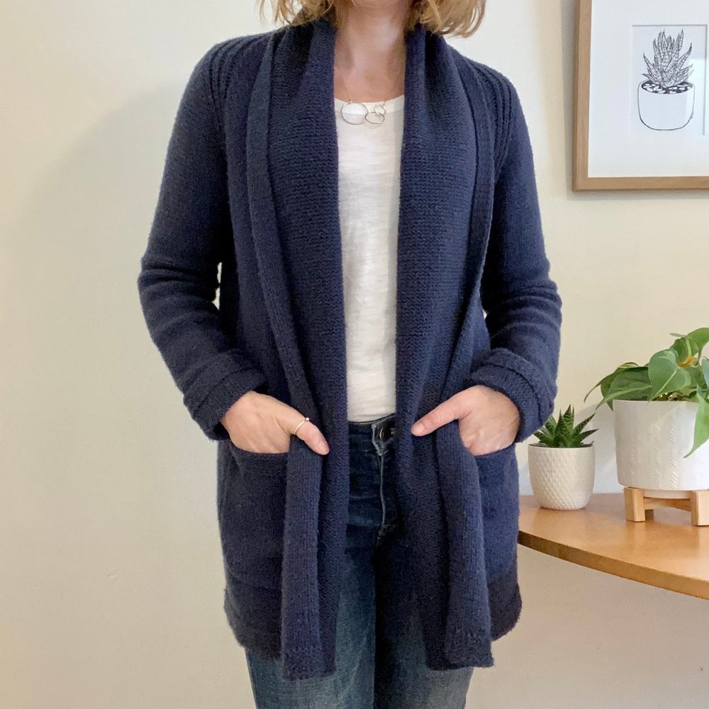 J Crew Shawl Collar Open Cardigan
